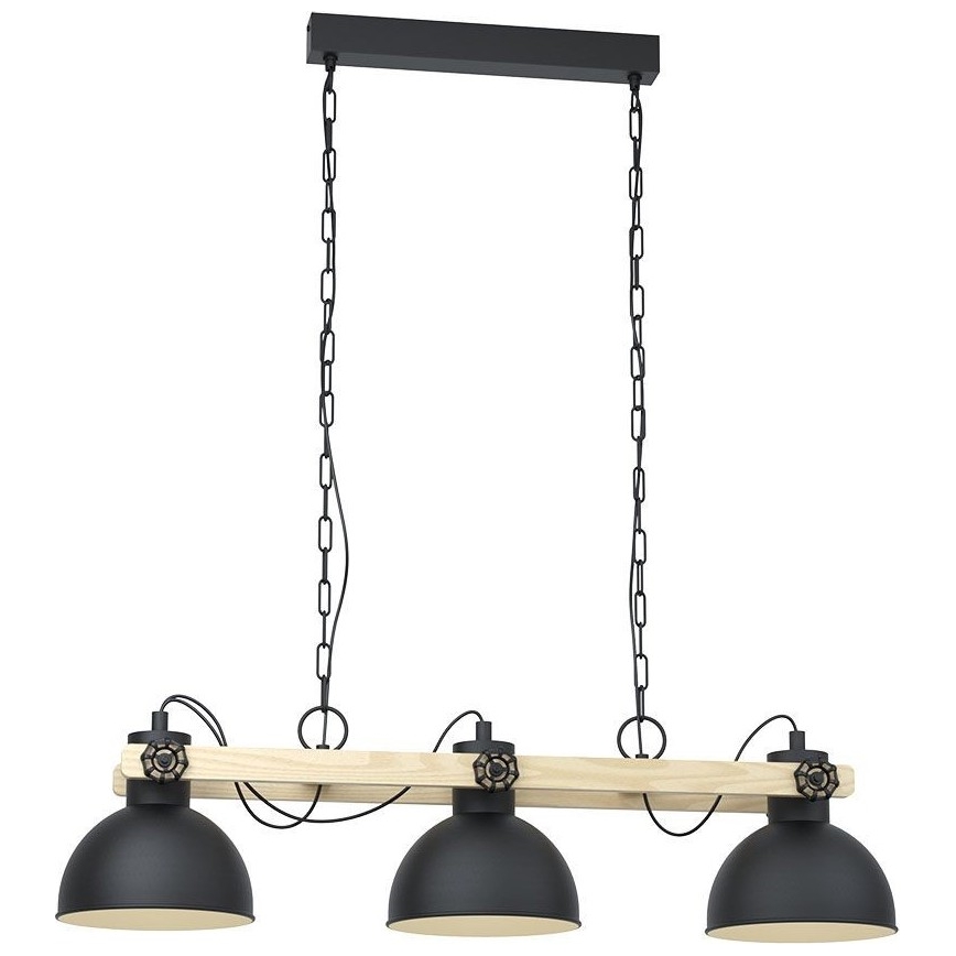 Eglo - Hanglamp aan een ketting 3xE27/28W/230V - FSC gecertificeerd