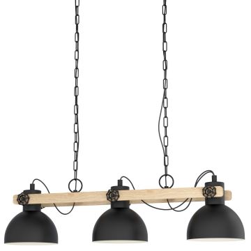 Eglo - Hanglamp aan een ketting 3xE27/28W/230V - FSC gecertificeerd