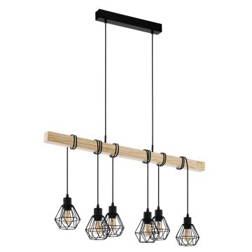 Eglo - Suspension filaire 6xE27/60W/230V - FSC certifié