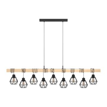 Eglo - Hanglamp aan een koord 9xE27/60W/230V - FSC gecertificeerd