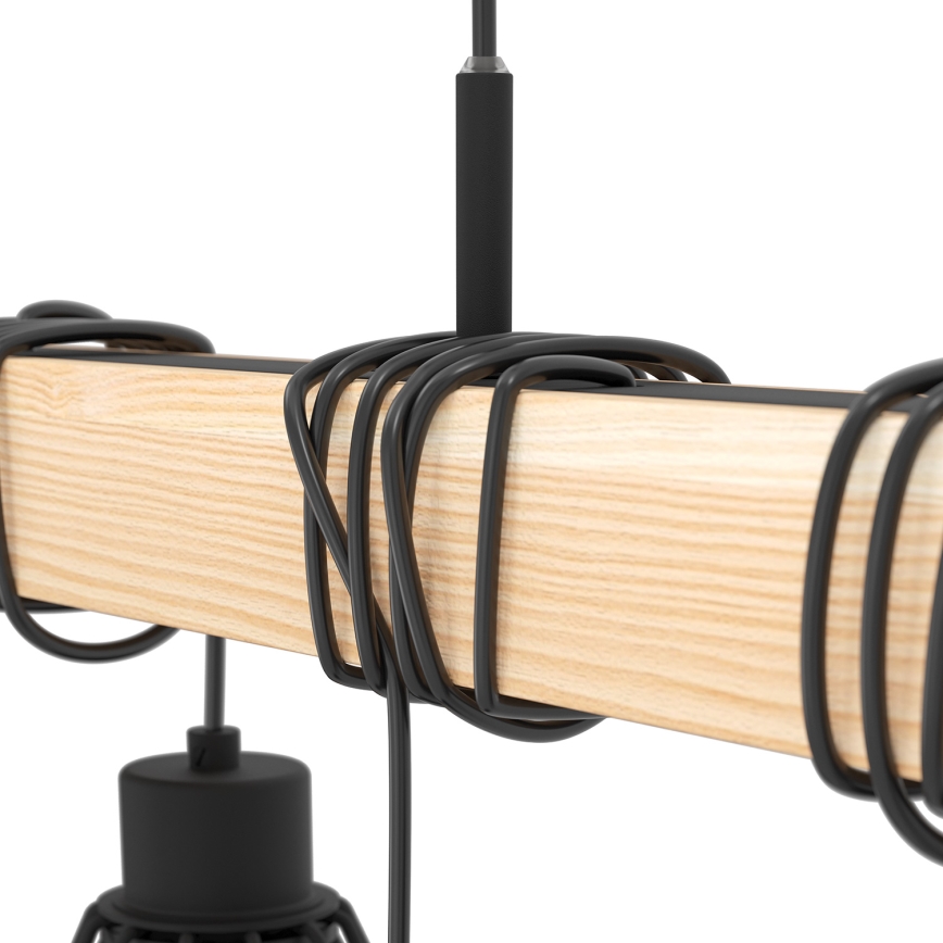 Eglo - Hanglamp aan een koord 9xE27/60W/230V - FSC gecertificeerd