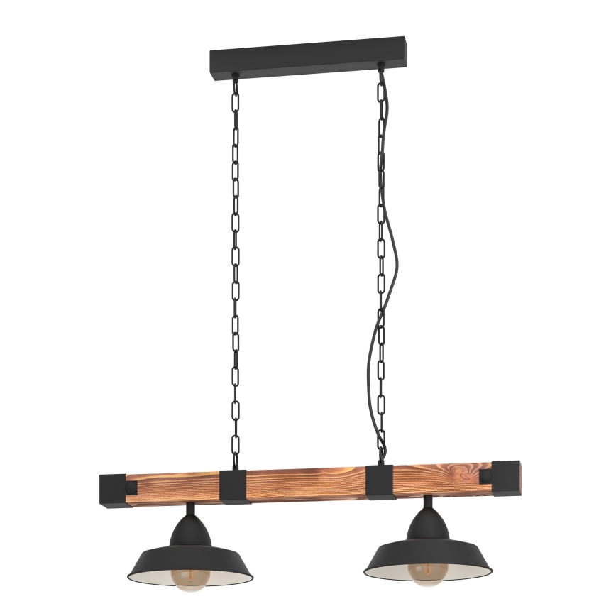 Eglo - Hanglamp aan een ketting 2xE27/60W/230V - FSC gecertificeerd