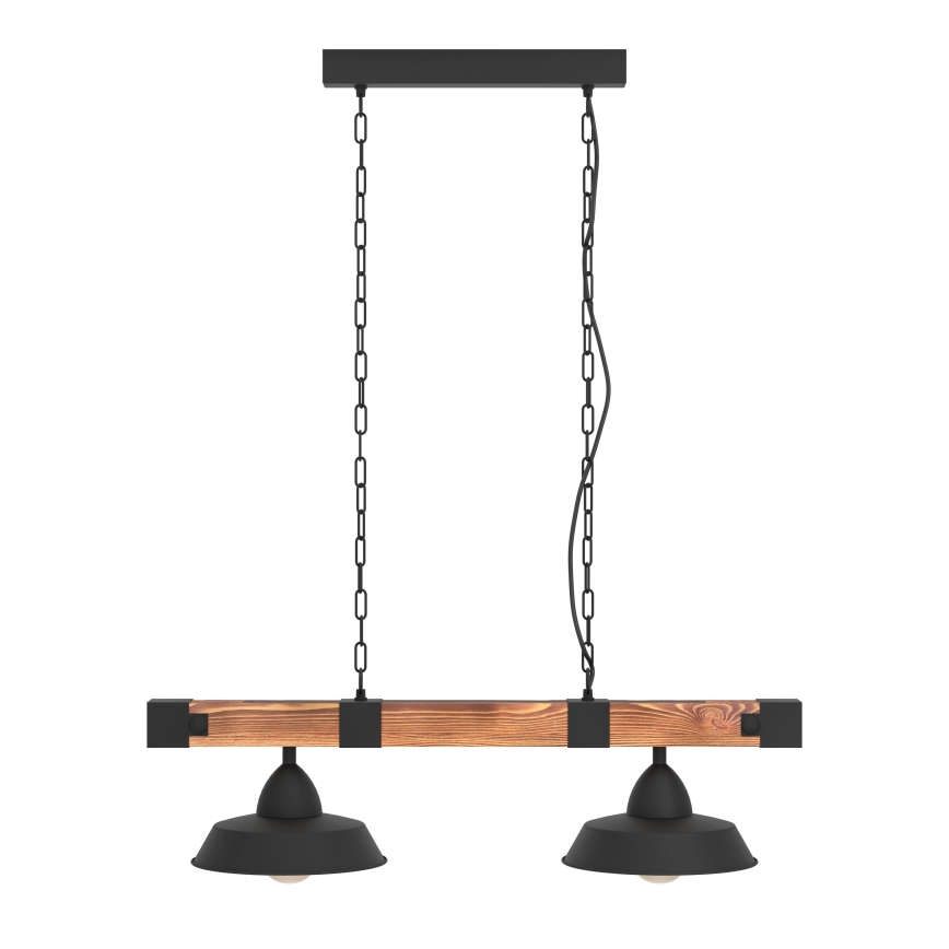 Eglo - Hanglamp aan een ketting 2xE27/60W/230V - FSC gecertificeerd