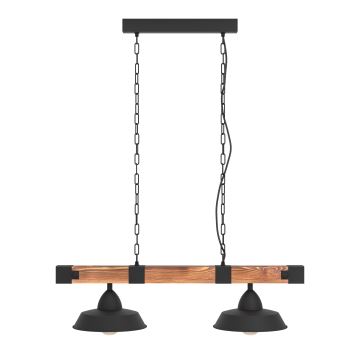 Eglo - Suspension chaîne 2xE27/60W/230V - FSC certifié