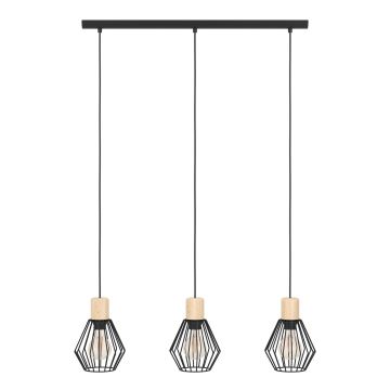 Eglo - Hanglamp aan een koord 3xE27/60W/230V - FSC gecertificeerd