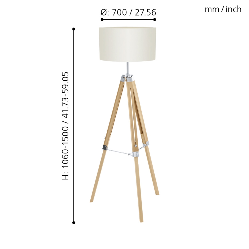 Eglo - Lampadaire 1xE27/60W/230V - FSC certifié