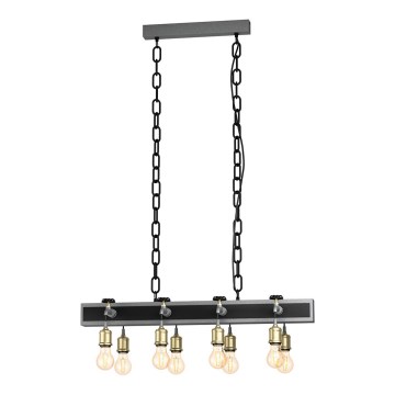 Eglo 49099 - Hanglamp aan ketting GOLDCLIFF 8xE27/60W/230V