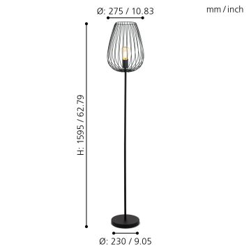 Eglo - Lampadaire 1xE27/60W/230V