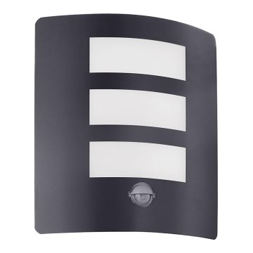 Eglo 74018 - Wandlamp voor buiten met sensor RASCINO 1xE27/40W/230V IP44