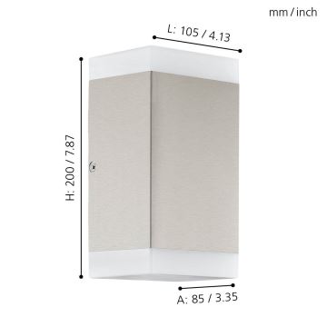 Eglo - Applique murale LED d'extérieur 2xGU10/4,6W/230V IP44