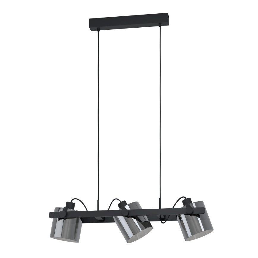 Eglo 780478 - Hanglamp aan een koord CALERINO 3xE27/40W/230V zwart