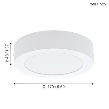 Eglo 78198 - LED Plafondlamp FUEVA LED/10,9W/230V