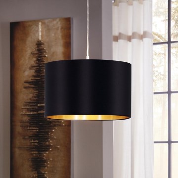 Eglo 78691 - Hanglamp aan een koord MASERLO 1xE27/60W/230V diameter 38 cm zwart/koper