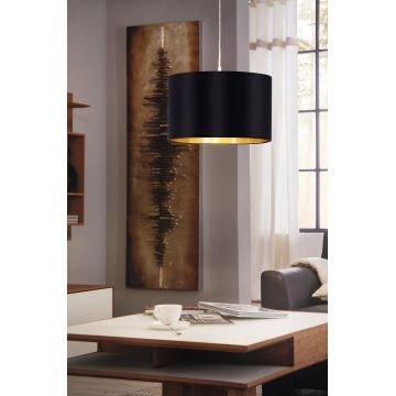 Eglo 78691 - Hanglamp aan een koord MASERLO 1xE27/60W/230V diameter 38 cm zwart/koper