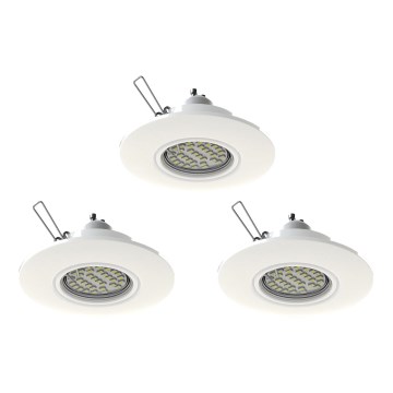 Eglo 78704 - LOT 3x Spot encastrable LED PENETO 1xGU10/3,3W/230V blanc