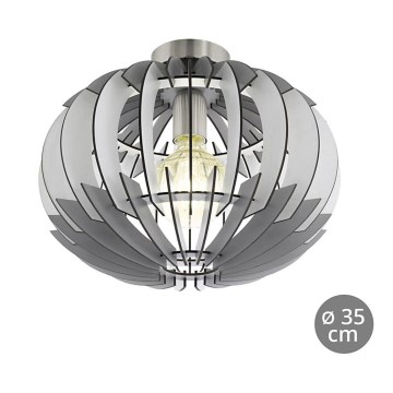 Eglo 79137 - Plafondverlichting OLMERO 1xE27/60W/230V grijs en wit