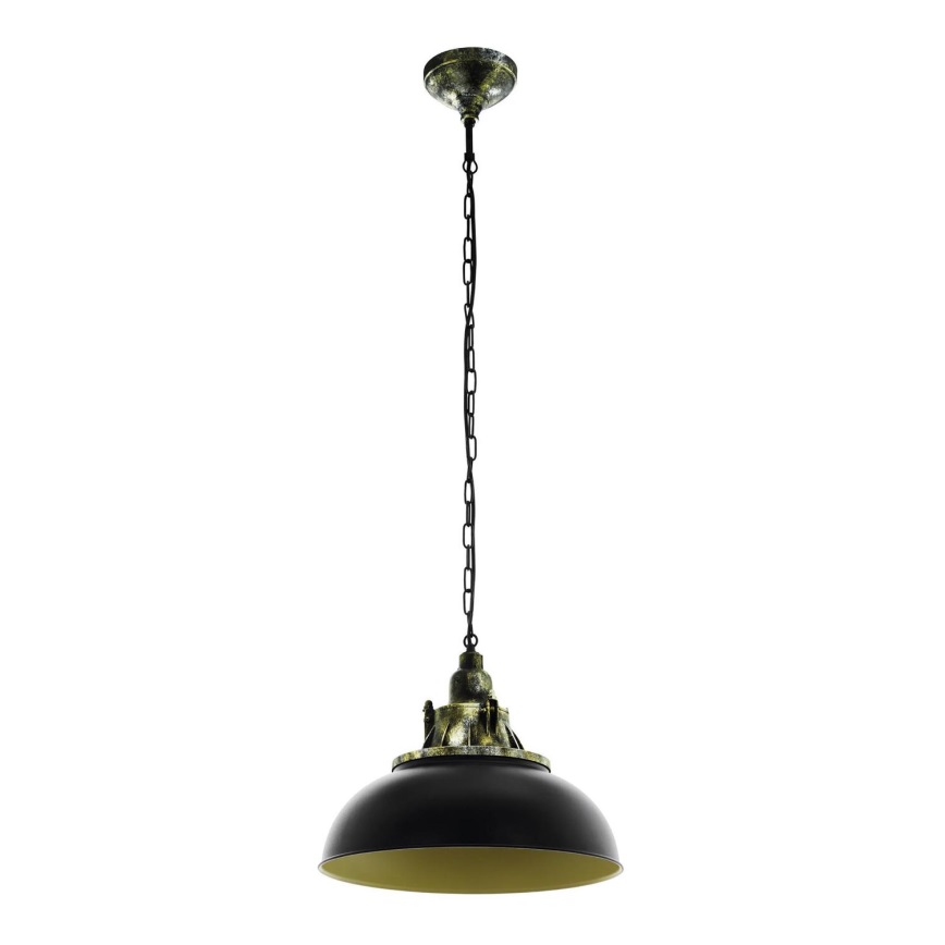 Eglo 79463 - Suspension chaîne PETRITOLI 1xE27/60W/230V noir