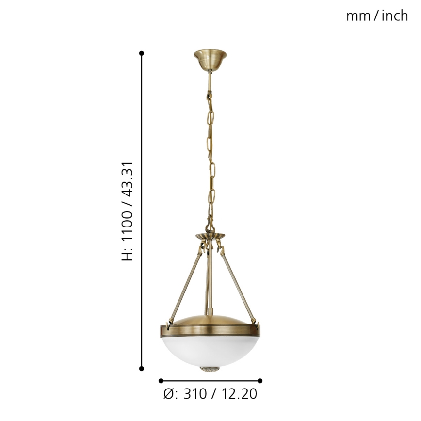 EGLO - Hanglamp 2xE27/60W