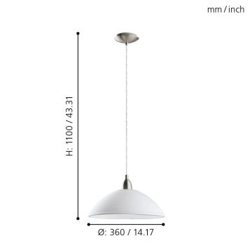 EGLO - Hanglamp 1xE27/60W/230V