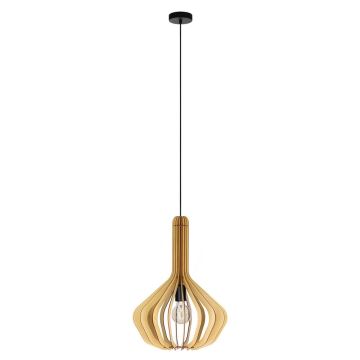 Eglo - Suspension filaire 1xE27/40W/230V diam. 38 cm beige