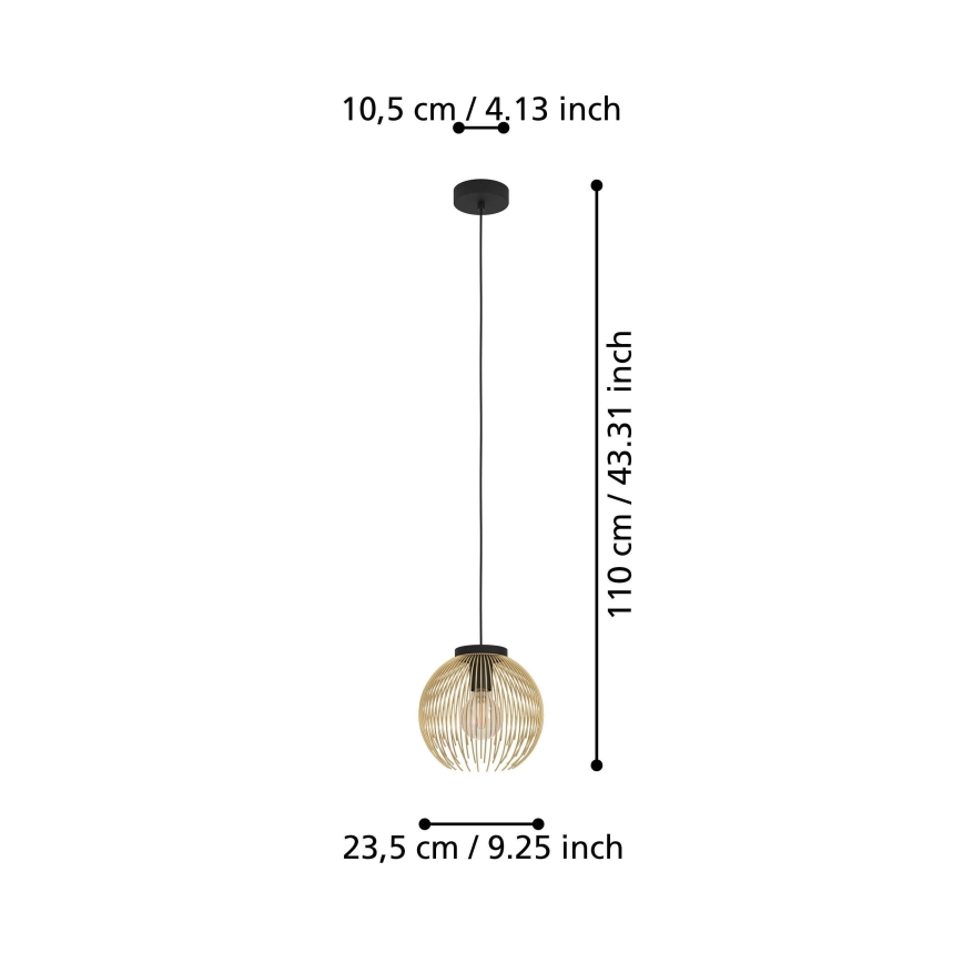 Eglo - Suspension filaire 1xE27/40W/230V