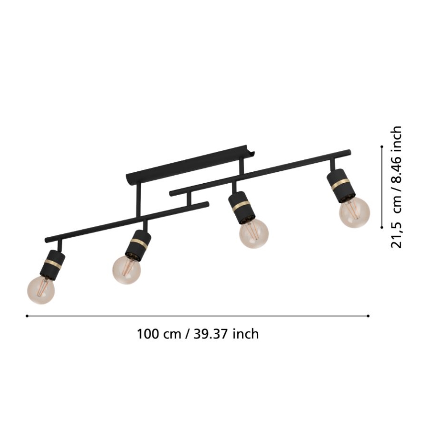 Eglo - Bevestigde hanglamp 4xE27/10W/230V