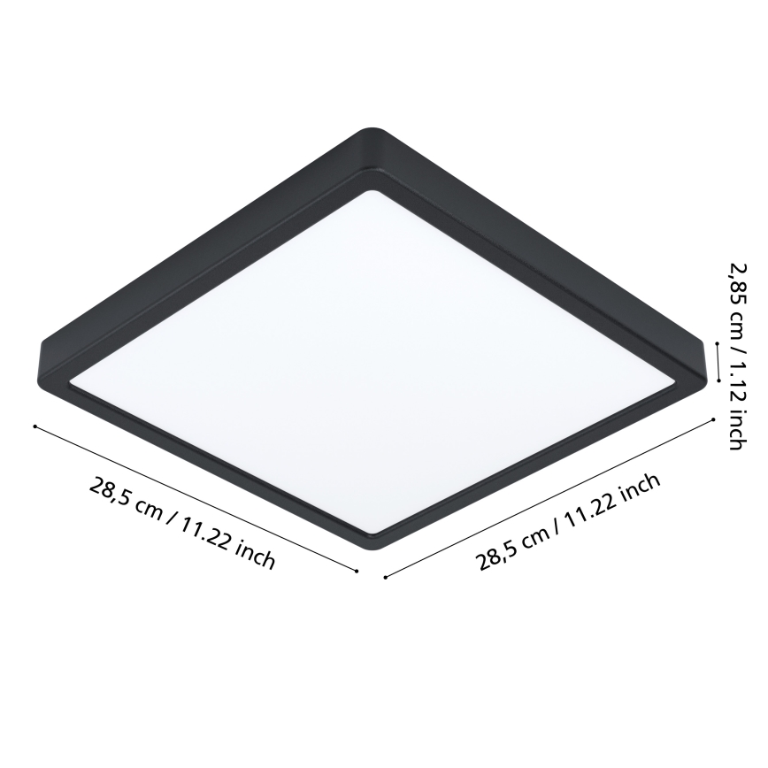 Eglo - Plafonnier de salle de bain LED/20,5W/230V IP44 noir