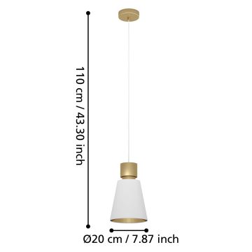 Eglo - Hanglamp aan een koord 1xE27/40W/230V