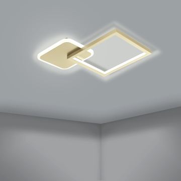 Eglo - Plafonnier à intensité variable LED/15W/230V doré + télécommande