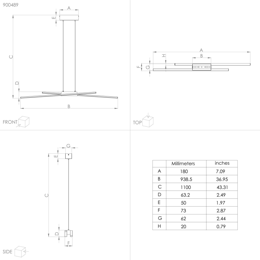 Eglo - Suspension filaire à intensité variable 2xLED/13W/230V