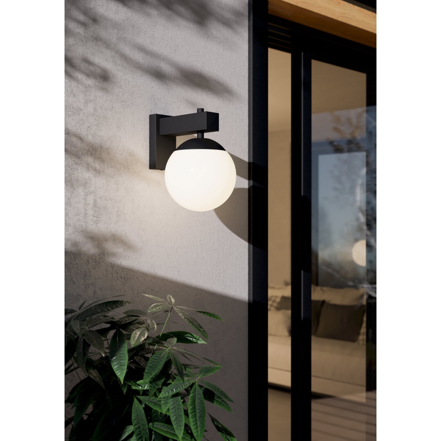 Eglo - Wandlamp voor buiten 1xE27/40W/230V zwart IP44