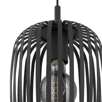 Eglo - Suspension filaire 3xE27/40W/230V noir