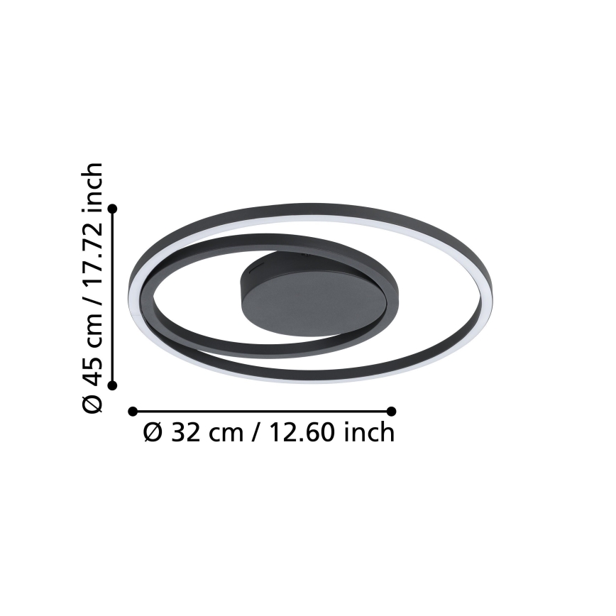 Eglo - Plafonier RGBW à intensité variable LED/21,5W/230V