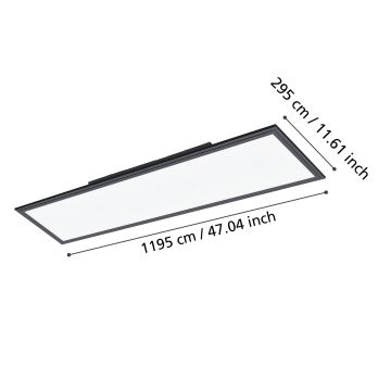 Eglo - LED Plafondlamp LED/33W/230V 120x30 cm zwart