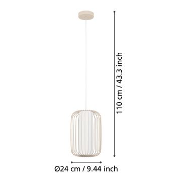 Eglo - Hanglamp aan een koord 1xE27/40W/230V diameter 24 cm