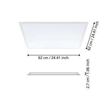 Eglo - LED Bevestigd lichtpaneel LED/33W/230V 62x62 cm