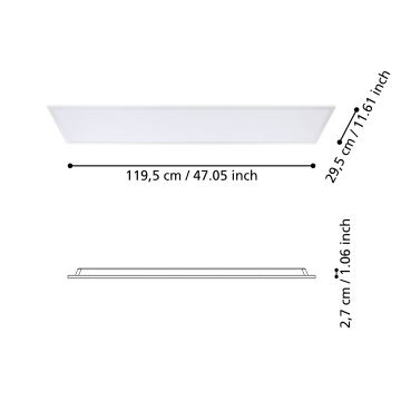 Eglo - Panneau en saillie LED LED/34,5W/230V 120x30 cm