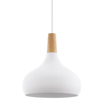 Eglo - Hanglamp aan een koord 1xE27/60W/230V diameter 28 cm wit - FSC gecertificeerd