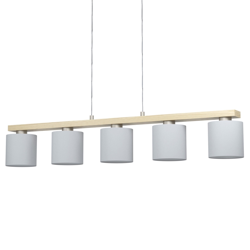 Eglo - Hanglamp aan een koord 5xE27/28W/230V - FSC gecertificeerd