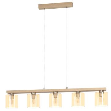 Eglo - Hanglamp aan een koord 5xE27/28W/230V - FSC gecertificeerd