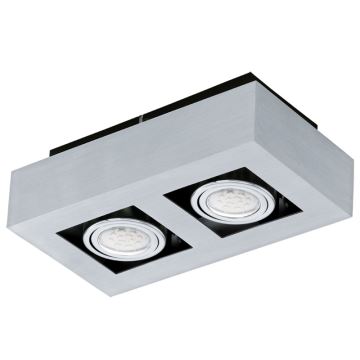 Eglo 91353 - LED Plafondlamp LOKE 1 2x GU10-LED / 5W / 230V