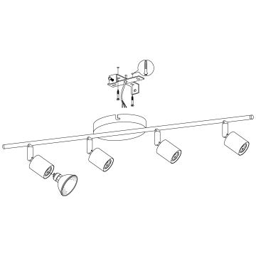 Eglo - LED Spotlamp 4xGU10-LED/3W/230V