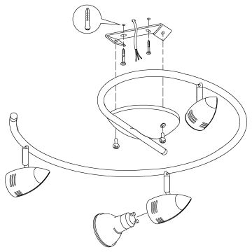 Eglo - LED Spotlamp 3xGU10/3W/230V