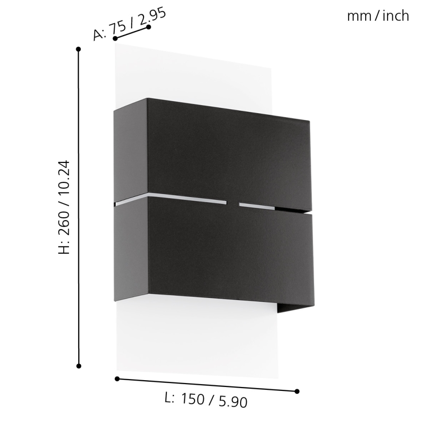 Eglo - Éclairage extérieur 2xLED/2,5W/230V IP44