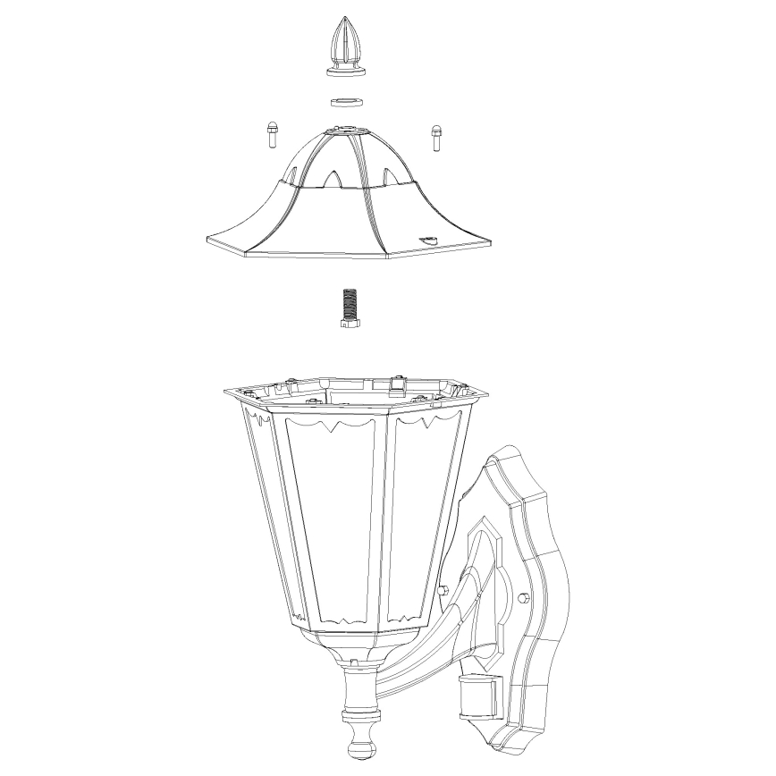 Eglo - Applique murale extérieure avec capteur 1xE27/60W/230V IP44