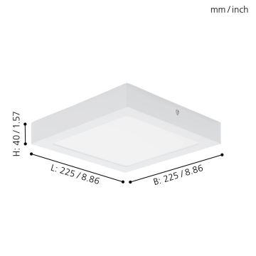 Eglo 94077 - plafonnier LED FUEVA 1 LED/16,47W/230V