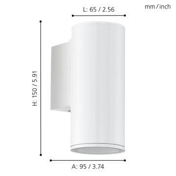 Eglo - éclairage LED extérieur 1xGU10/3W/230V IP44