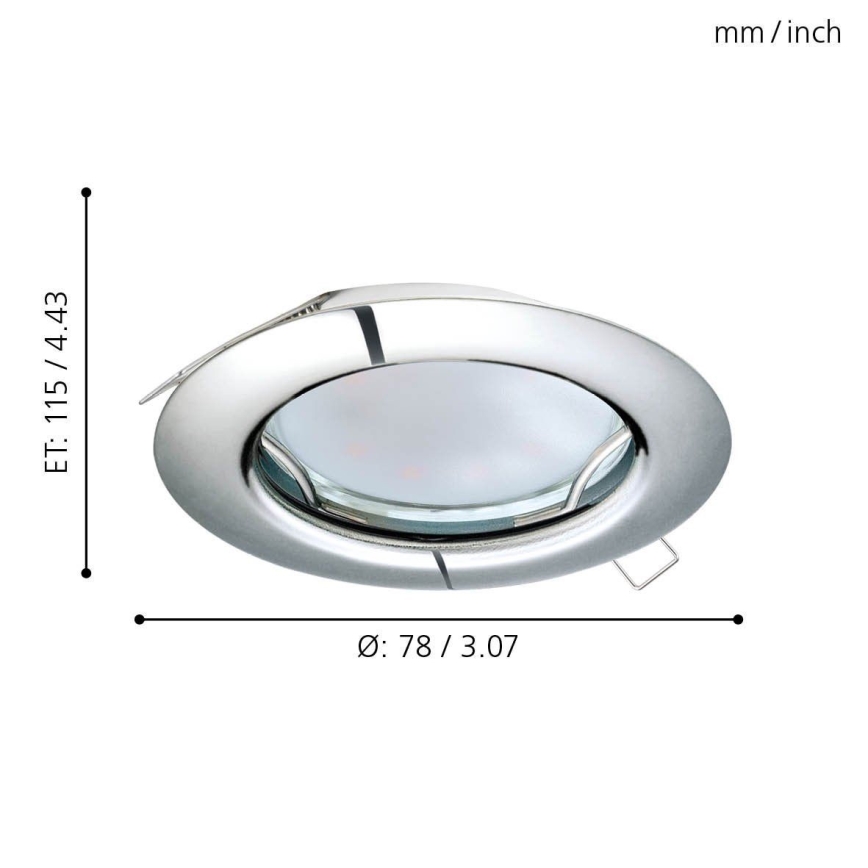 Eglo - SET 3x LED Inbouwlamp PENETO 3xGU10-LED/3W/230V