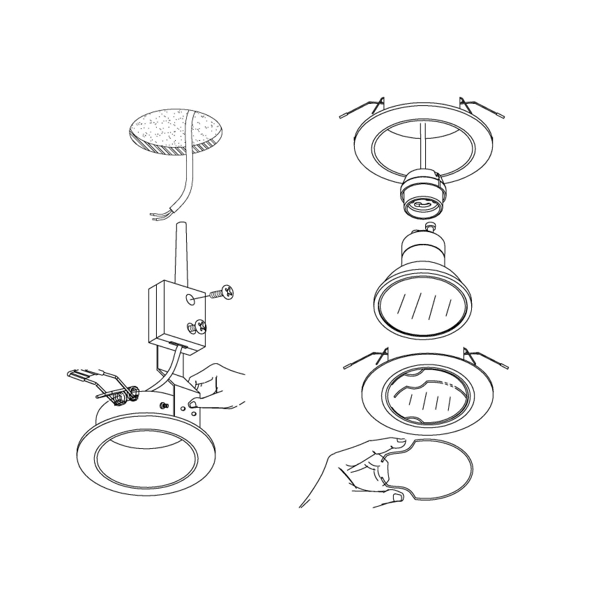 Eglo - SET 3x LED Inbouwlamp PENETO 3xGU10-LED/3W/230V