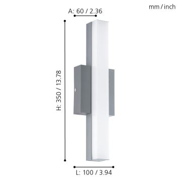 Eglo - LED Buitenlamp 1xLED/8W/230V IP44